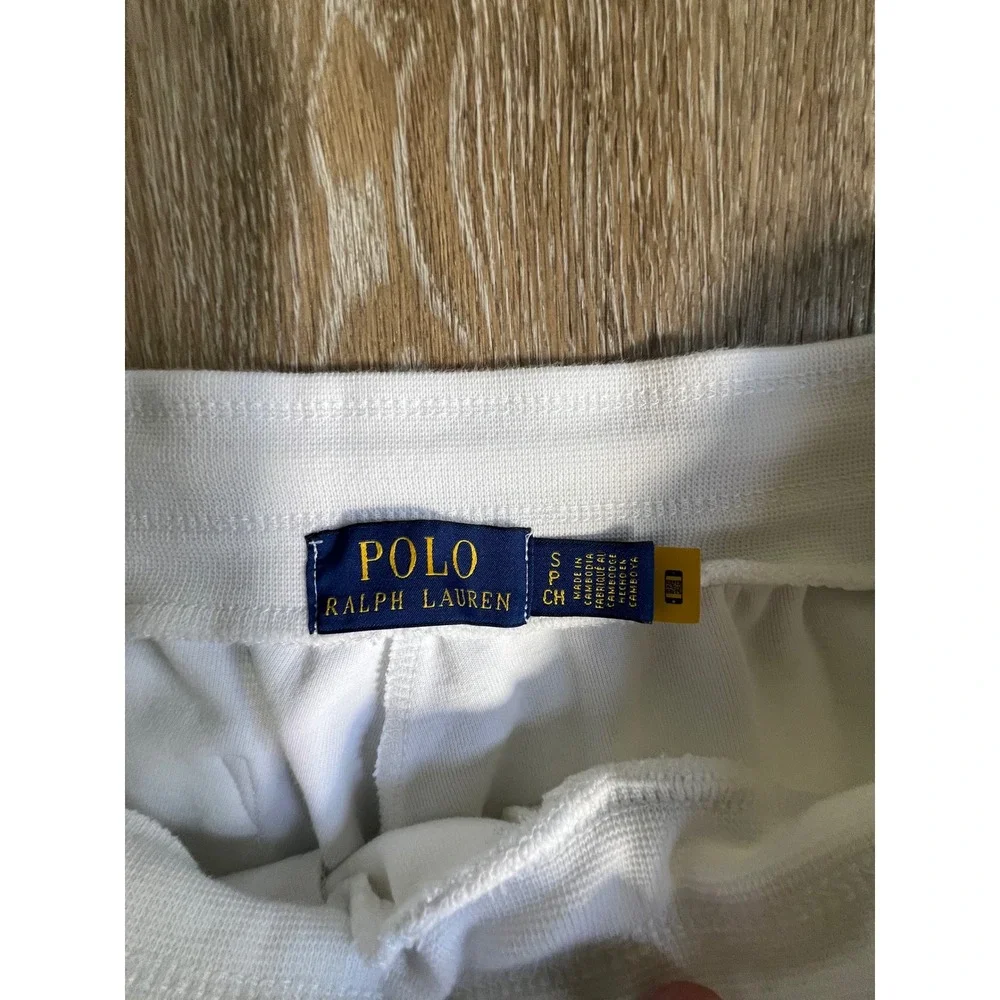 Polo Ralph Lauren Joggers‎ Mens S White Excellent Striped Tapered Sweatpants